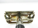 Vintage Gillette Twist-To-Open Safety Razor Black Textured Handle Silver Tone Metal Shaving Tool 3.25 Inch