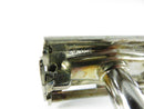 Vintage Gillette Twist-To-Open Safety Razor Black Textured Handle Silver Tone Metal Shaving Tool 3.25 Inch