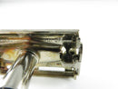 Vintage Gillette Twist-To-Open Safety Razor Black Textured Handle Silver Tone Metal Shaving Tool 3.25 Inch