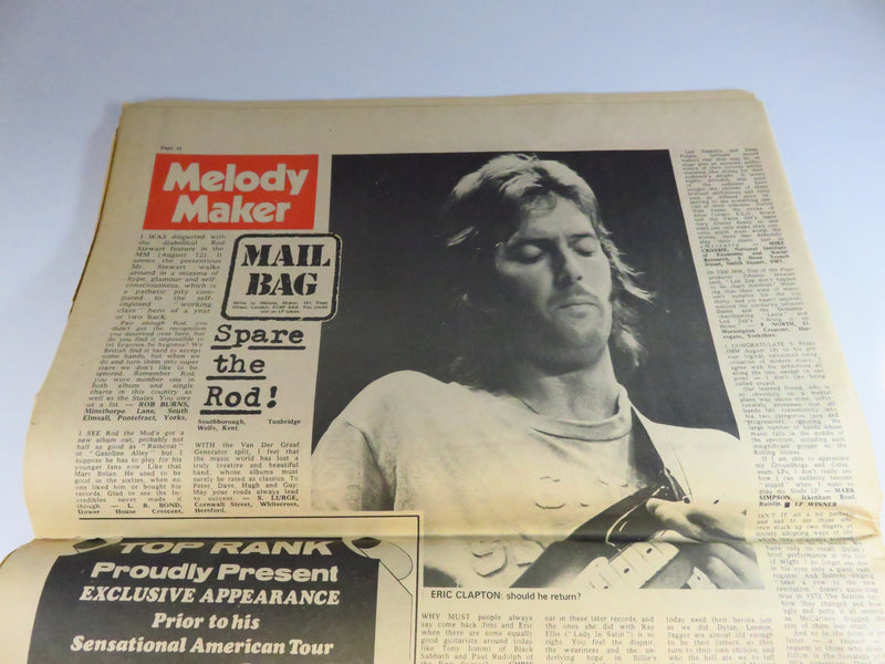 Melody Maker Newspaper Sept 2, 1972 Frank Zappa Mott The Hoople