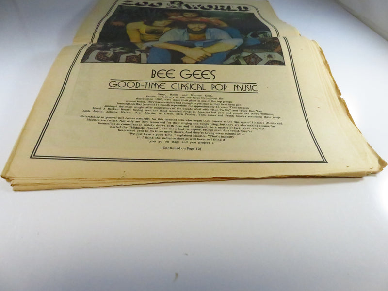 Zoo World The Music Megapaper Aug. 2 1973 No 38 Carpenters, Bee Gees, More