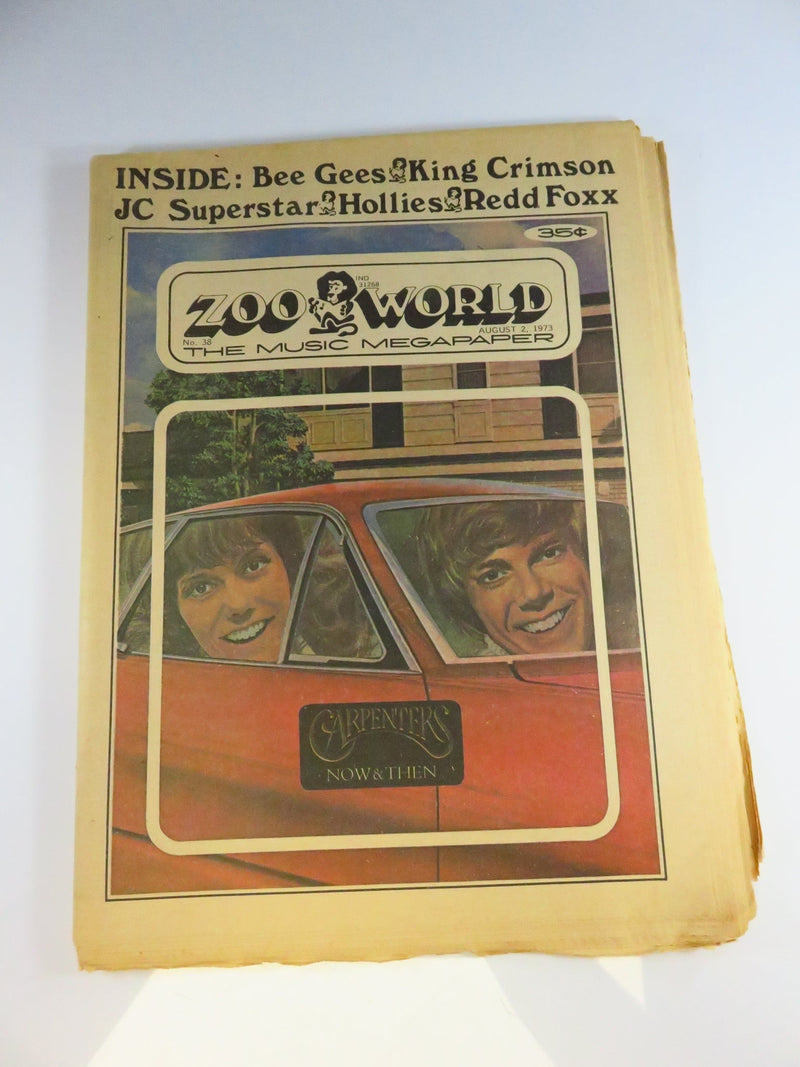 Zoo World The Music Megapaper Aug. 2 1973 No 38 Carpenters, Bee Gees, More