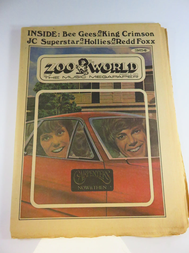 Zoo World The Music Megapaper Aug. 2 1973 No 38 Carpenters, Bee Gees, More