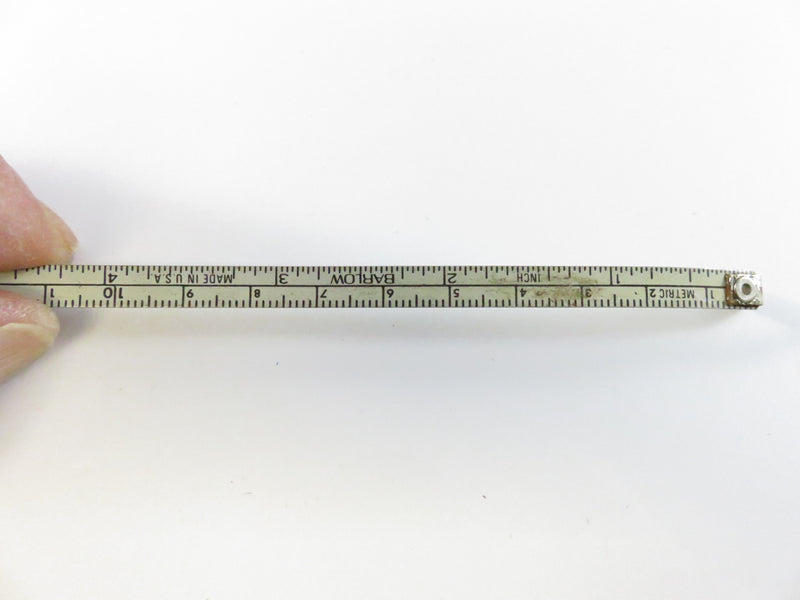 Vintage Barlow Advertising Tape Measure Randell Logo 92-Inch Square Case Tool