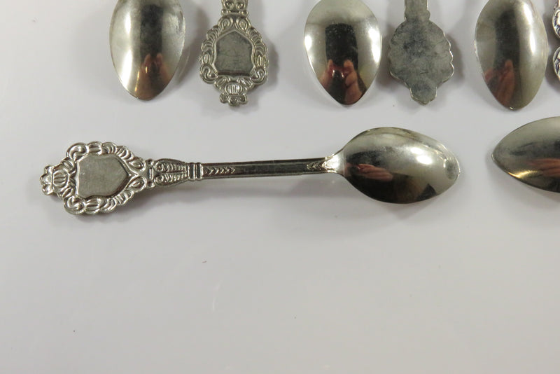 Grouping of Collectors Spoons Travel Lot of 11 Different Spoons