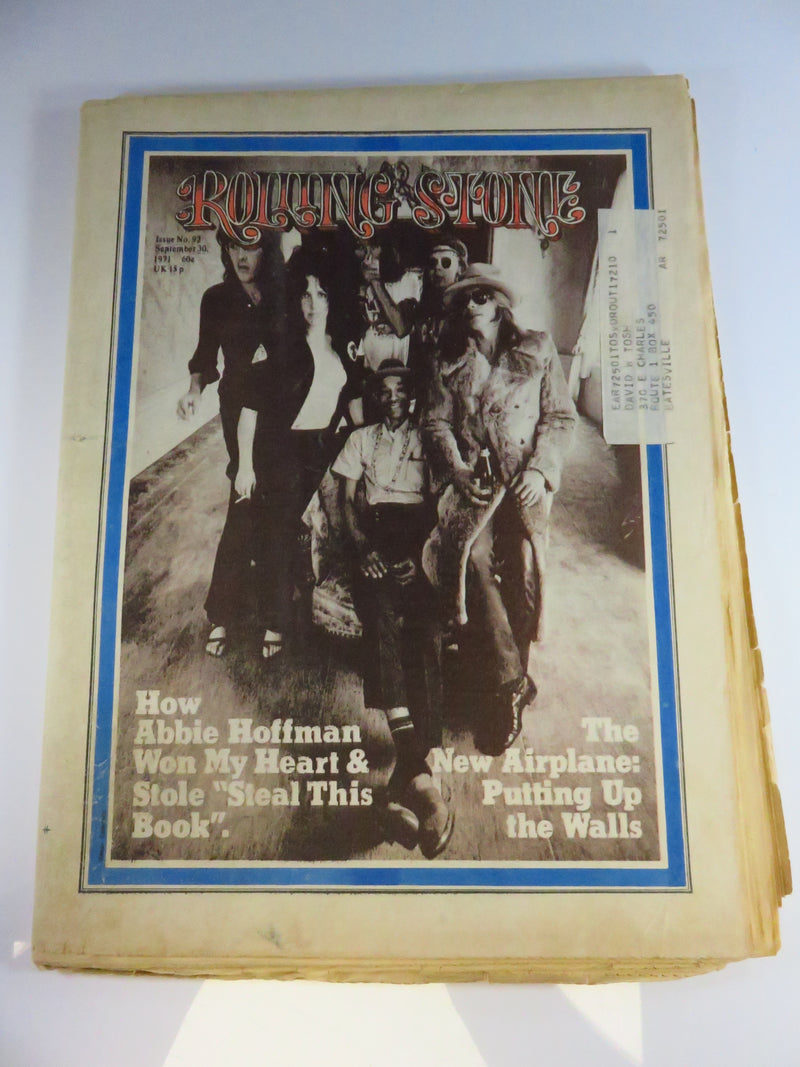 Rolling Stone Magazine Sept 30 1971 No 92, Jefferson Airplane, Woody Allen