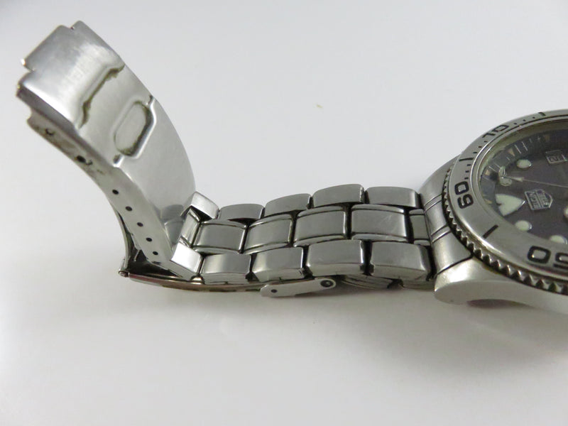 Elgin Steel PQS 5 ATM Japan Quartz Diver Watch Black Dial Date 40mm Stainless Bracelet Men's Sport Japan Made