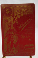 Woman in Black Butterfly Flower Ribbon Wrapped Mourning Antique Cabinet Card Strunk Reading PA product image for Just Stuff I Sell, clear front view, neutral background, original listing photo, optimized descriptive alt text, centered composition variant 3