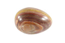 Collectible Polished Egg Stone Semi Precious Agate Stone Reds Tans and Browns — front view