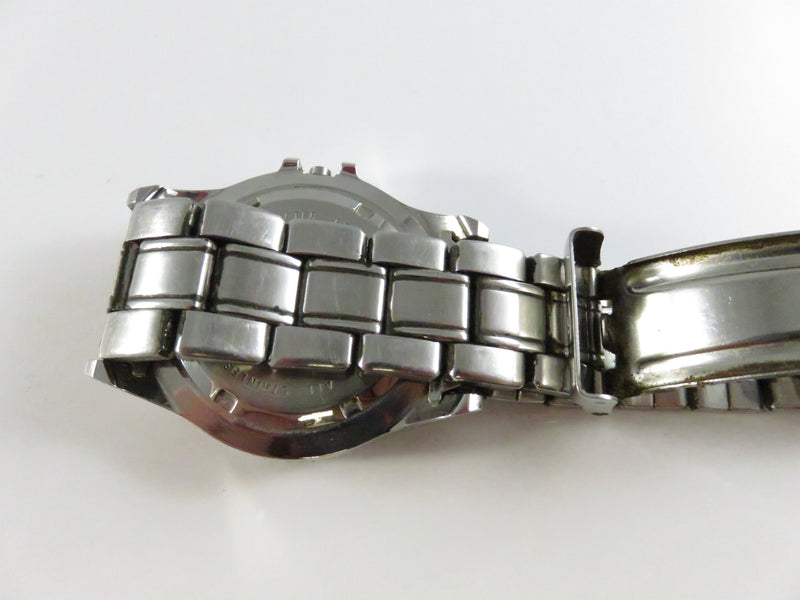 Elgin Steel PQS 5 ATM Japan Quartz Diver Watch Black Dial Date 40mm Stainless Bracelet Men's Sport Japan Made