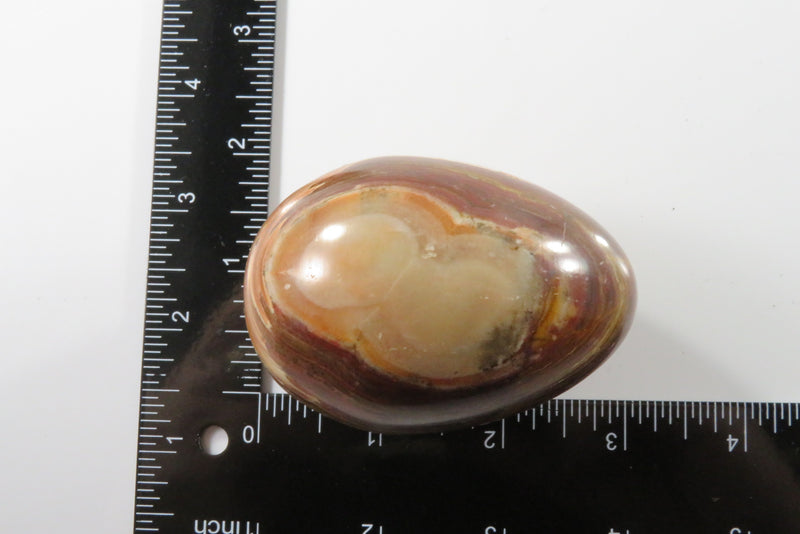 Collectible Polished Semi Precious Agate Stone Reds Tans and Browns