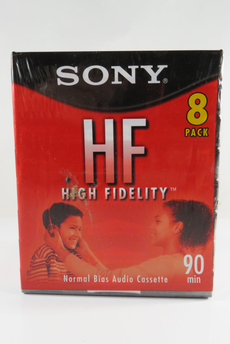 8 Pack Sony High Fidelity 90 Minute Normal Bias Audio Cassette Tapes