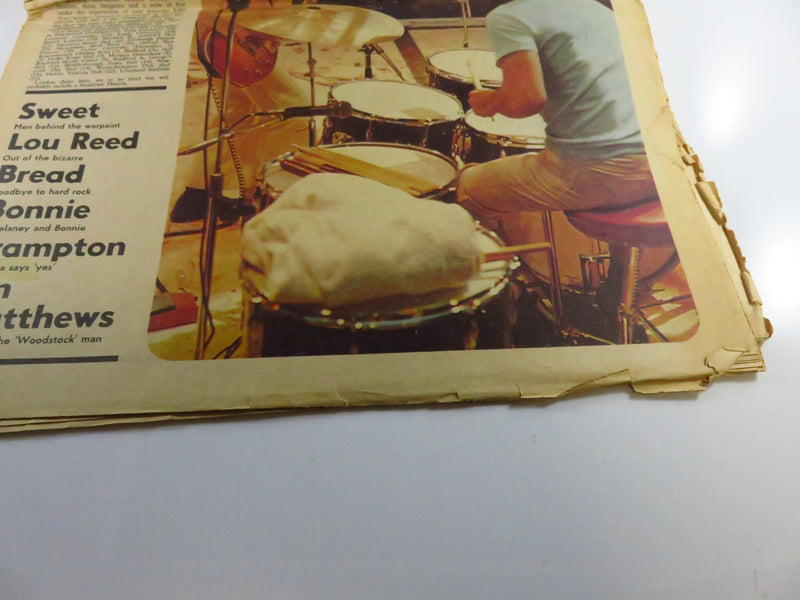 Disc Magazine Newspaper October 21 1972 Cat Stevens Townshend Reed Bread Frampton