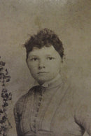 Woman Striped Dress Antique Cabinet Card Fritz Reading PA product image for Just Stuff I Sell, clear front view, neutral background, original listing photo, optimized descriptive alt text, centered composition variant 2