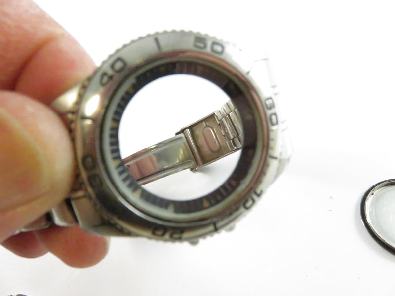 Elgin Steel PQS 5 ATM Japan Quartz Diver Watch Black Dial Date 40mm Stainless Bracelet Men's Sport Japan Made