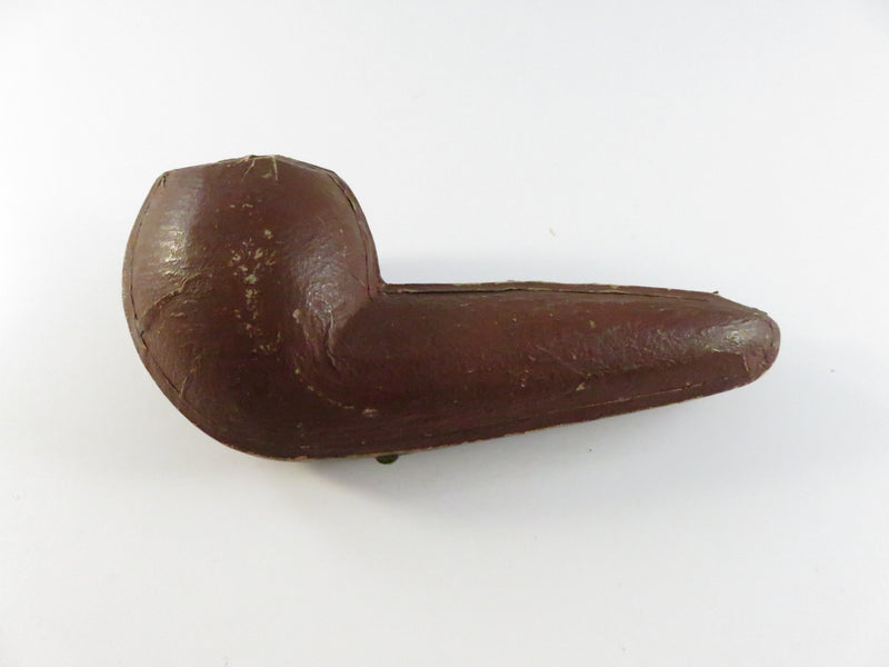 Antique Warranted French Briar Pipe Case with Stem Early 20th C. Lightweight Form 5 Inch