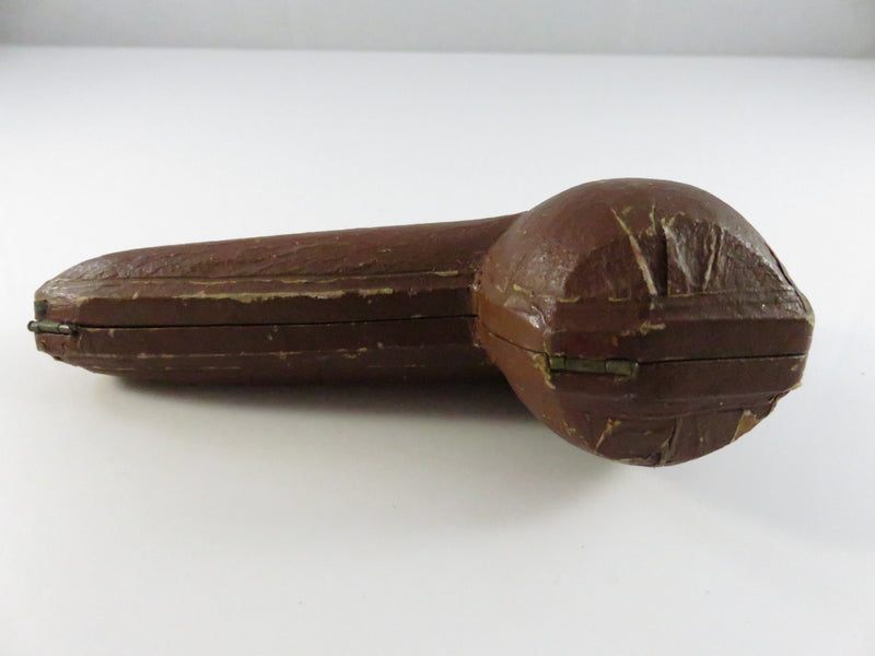 Antique Warranted French Briar Pipe Case with Stem Early 20th C. Lightweight Form 5 Inch