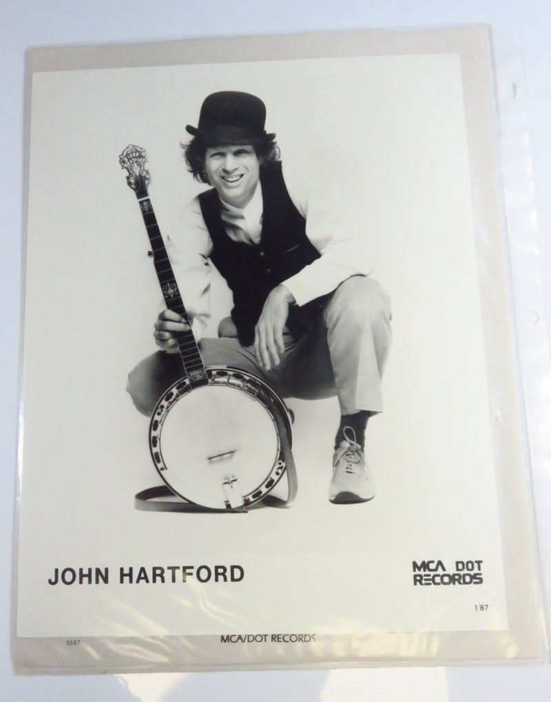 John Hartford MCA/DOT Records Iconic Photo with Press Bio Sheet