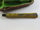 Antique Warranted French Briar Pipe Case with Stem Early 20th C. Lightweight Form 5 Inch