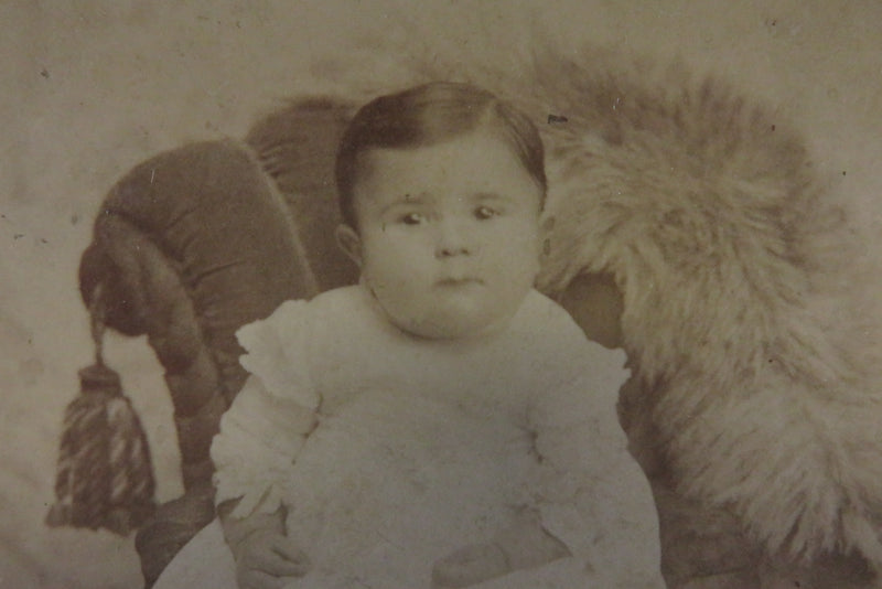 Chubby Face Asian American Baby? Antique Cabinet Card Shadle & Busser York PA