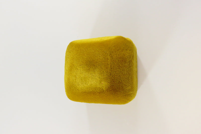 Vintage Benedetto Panetta "Fine Hand Set Jewelry" Yellow Velvet Ring Box