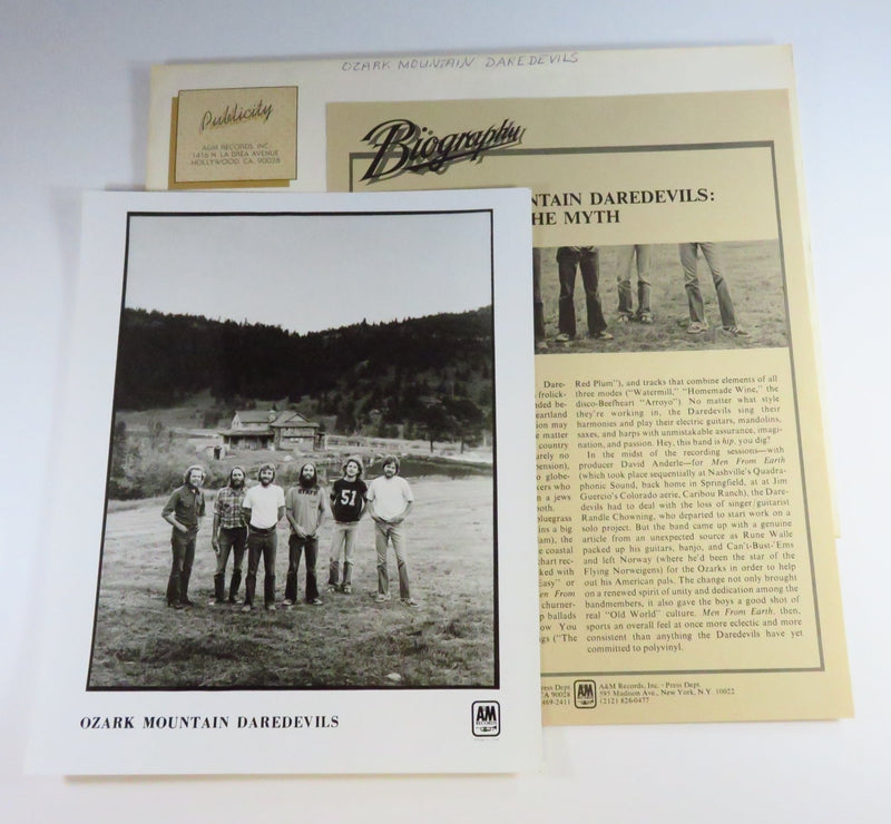 Ozark Mountain Daredevils A&M Records Publicity Photo and Bio Pack