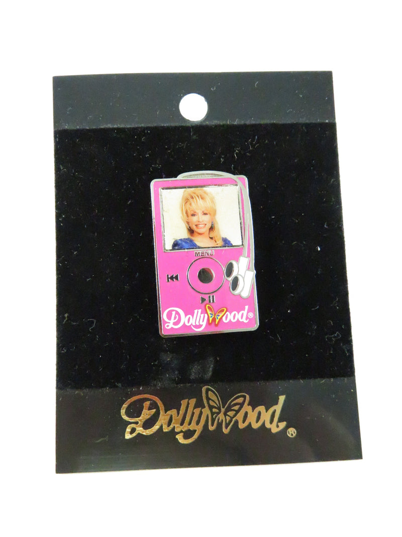 Dollywood Pink Player Dolly Parton Photo Enamel Souvenir Pinback 1.38 x 0.88 In