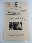 Brewer & Shipley Concert Program March 13, 1999 Prairie Performing Arts Center — front view