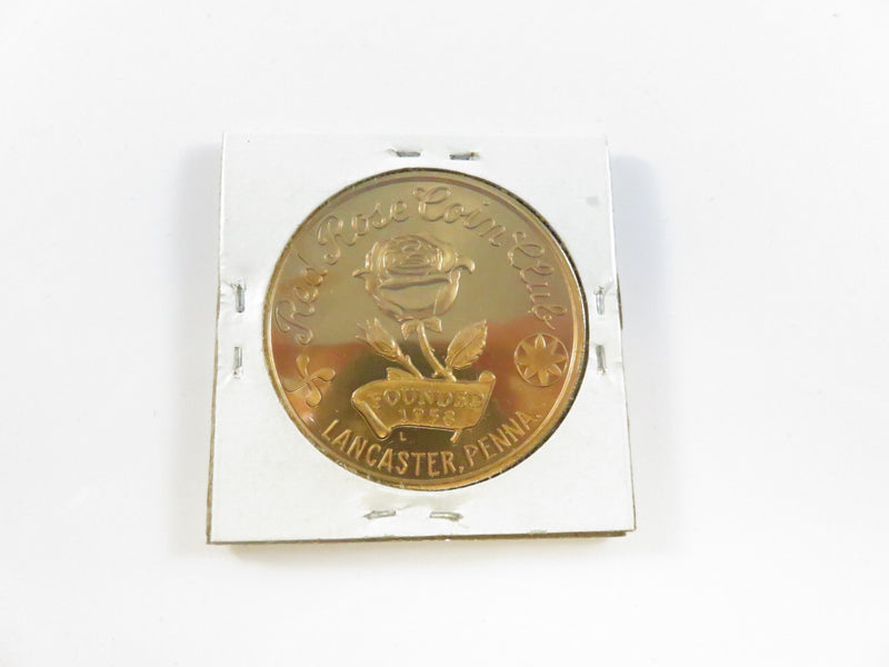 1971 Steamer Lady Gay Red Rose Coin Club Lancaster Pennsylvania Souvenir Medal Vintage Token