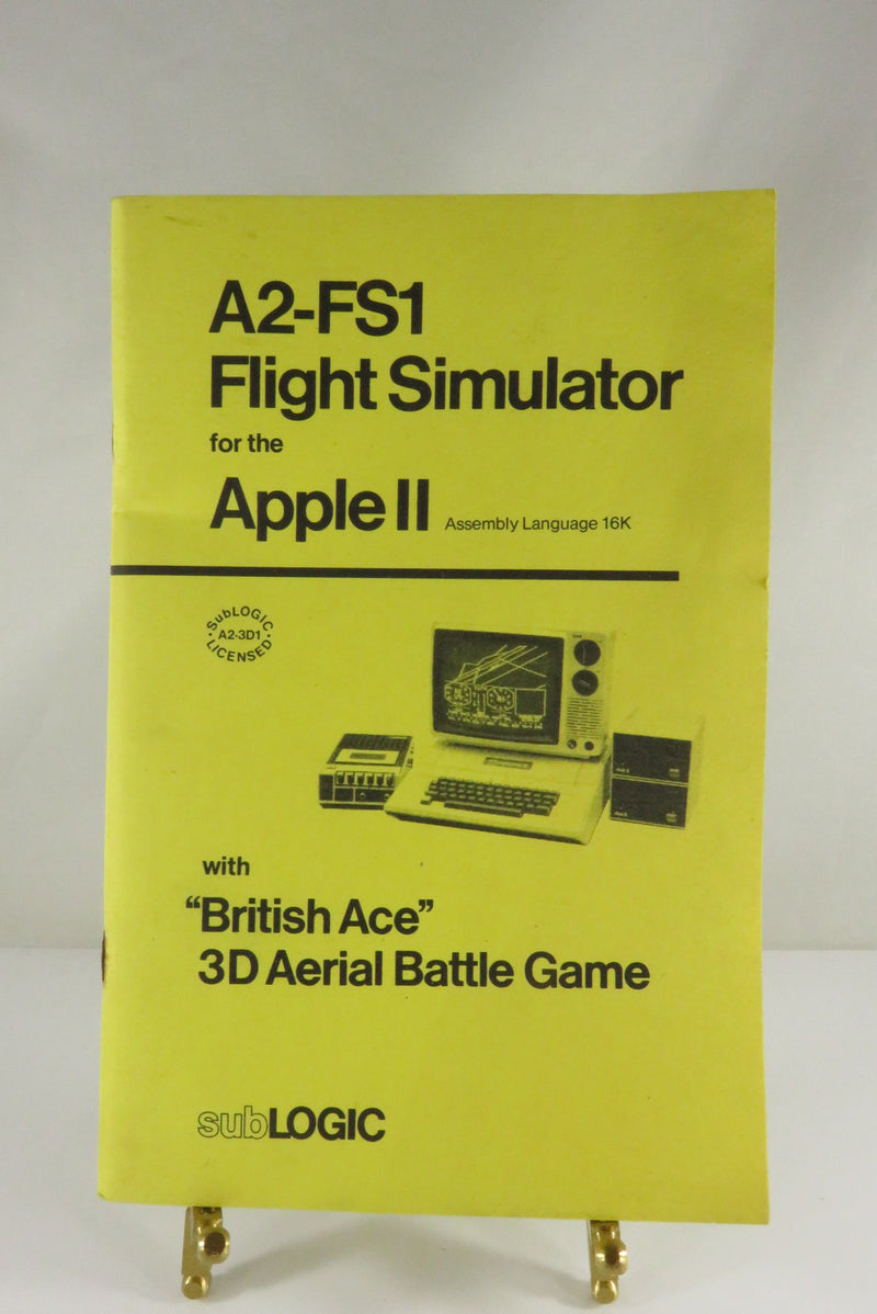 A2-FS1 Flight Simulator For the Apple 2 Game Manual 1st Edition 3rd Printing