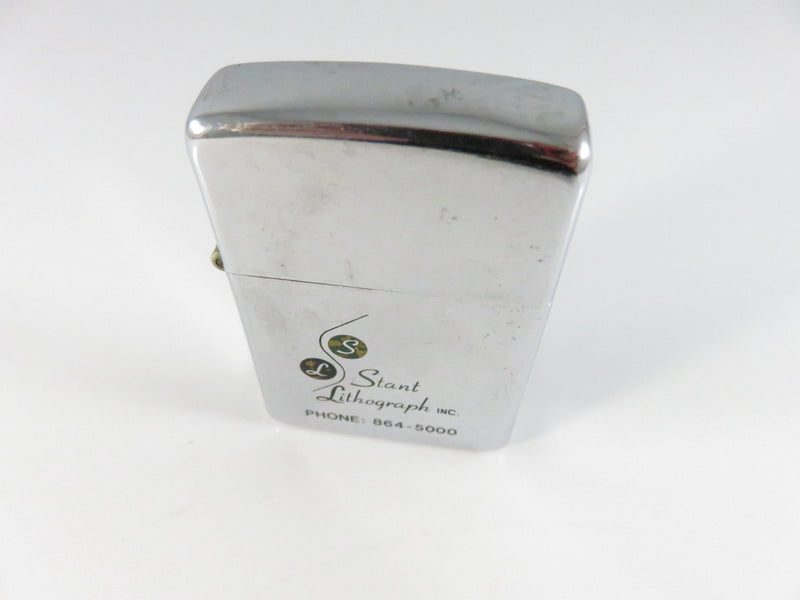 Vintage Park Chrome Flip-Top Advertising Lighter Stant Lithograph USA Promo Piece