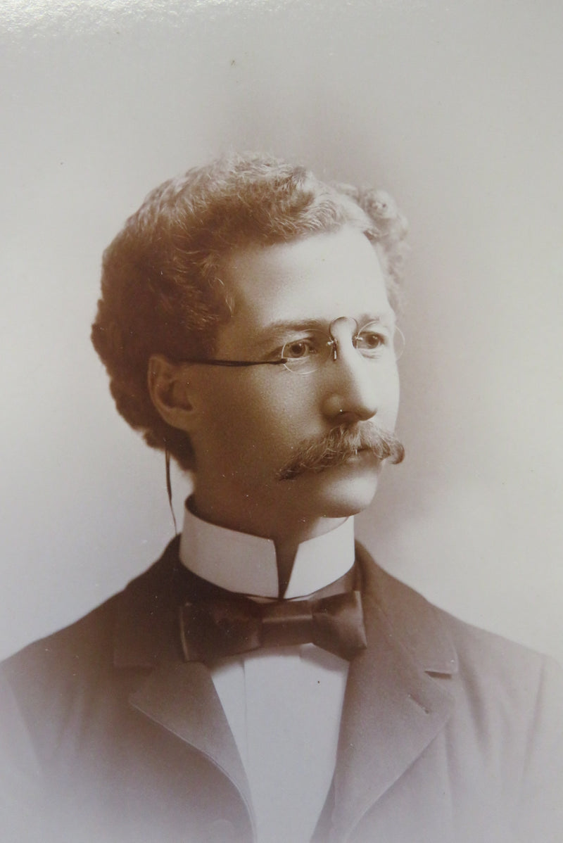 Antique Cabinet Card Photo of A Distinguished man in Glasses Dinturff & Co New York