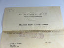 Cancelled 1933 Amateur Radio Station License FRC Facsimile Signed Herbert L Pettey product image for Just Stuff I Sell, clear front view, neutral background, original listing photo, optimized descriptive alt text, centered composition variant 5