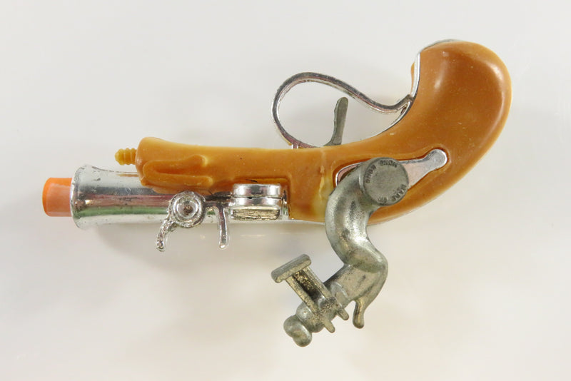 3 1/2" Musket Cap Gun Made in Hong Kong Circa 1970's Metal Plastic