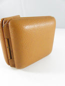 Vintage Westclox German Travel Alarm Clock in Tan Leatherette Case