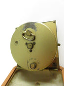 Vintage Westclox German Travel Alarm Clock in Tan Leatherette Case