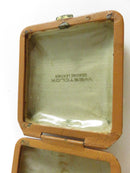 Vintage Westclox German Travel Alarm Clock in Tan Leatherette Case