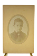 Little Boy Named Maurice 5 Years Antique Cabinet Style Card Photo — front view