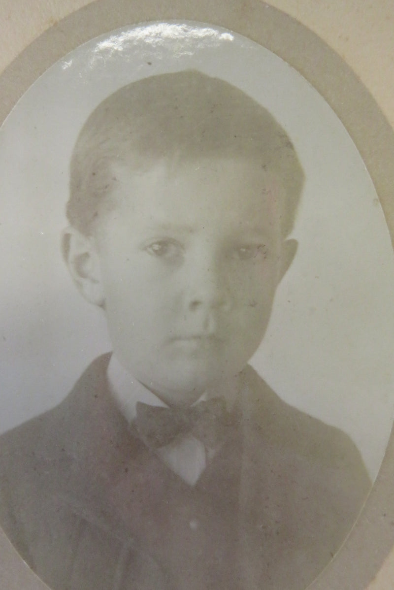 Little Boy Named Maurice 5 Years Antique Cabinet Style Card Photo