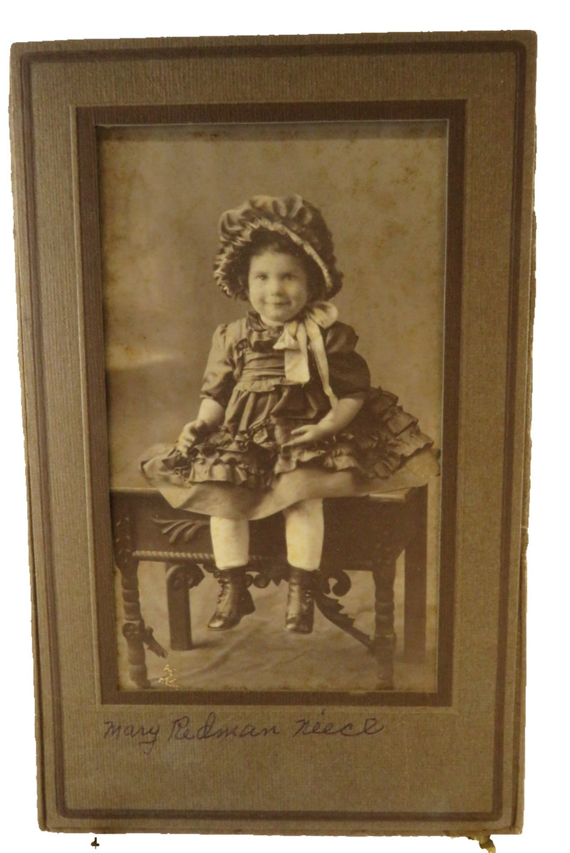 A c1915 Real Photograph Post Card of Mary Redman in a Little Bo-Peep Outfit — front view