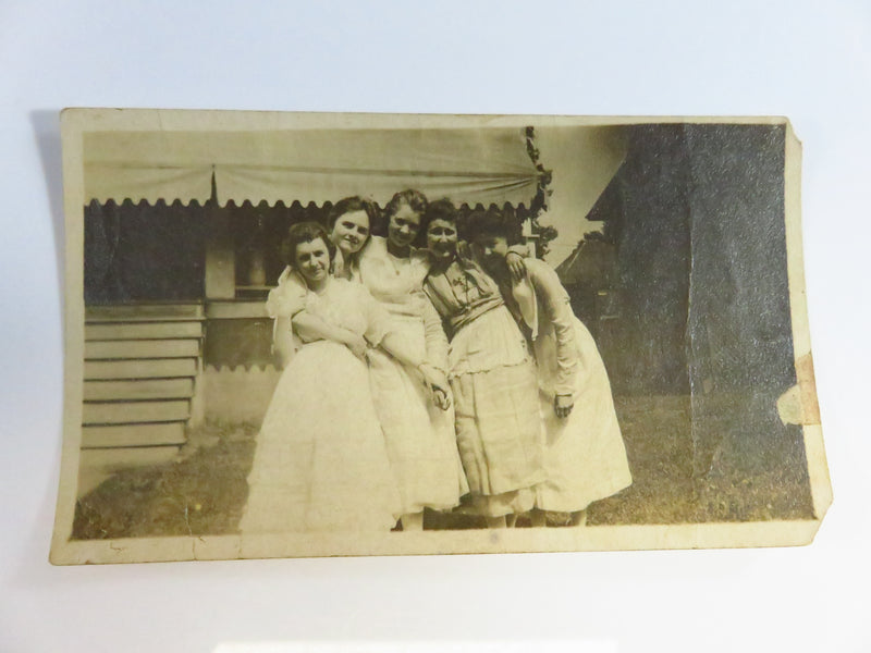 c1920's Five Named Sitters Photograph 4 1/4 x 2 1/2