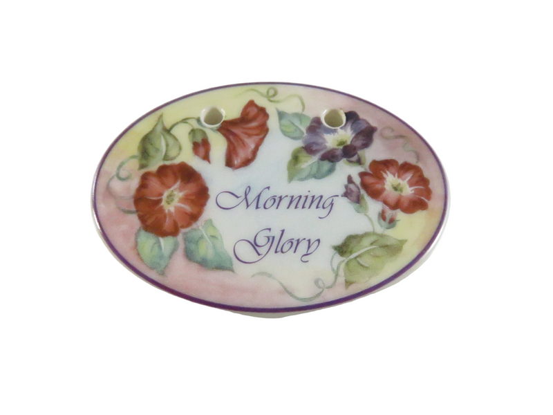 Longaberger Morning Glory Ceramic Basket Tie-On c2000