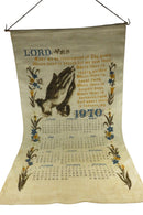 1970 Hanging Linen Wall Calendar Make Me An Instrument Prayer — front view