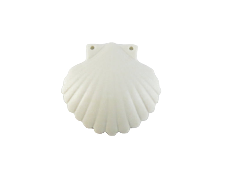 White shell pendant on a white background
