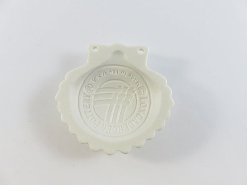 Longaberger Ceramic Sea Shell Basket Tie-On c1999 – Item 36561 – Coastal Accent