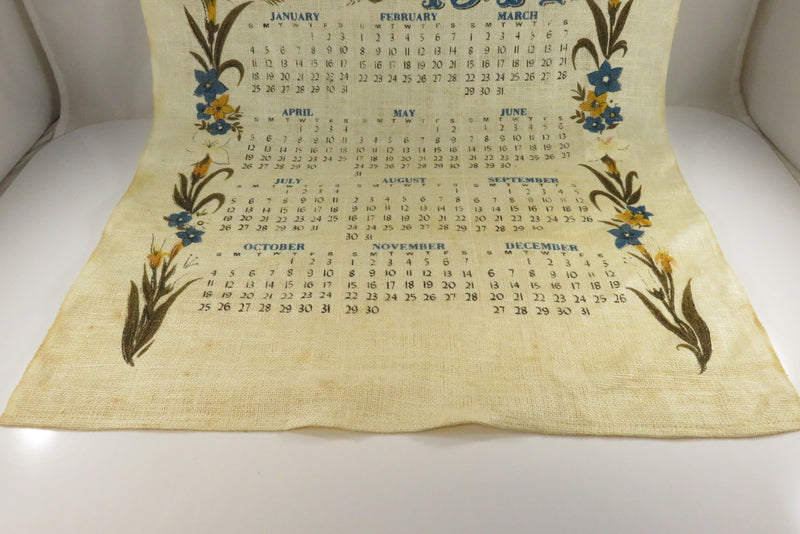 1970 Hanging Linen Wall Calendar Make Me An Instrument Prayer