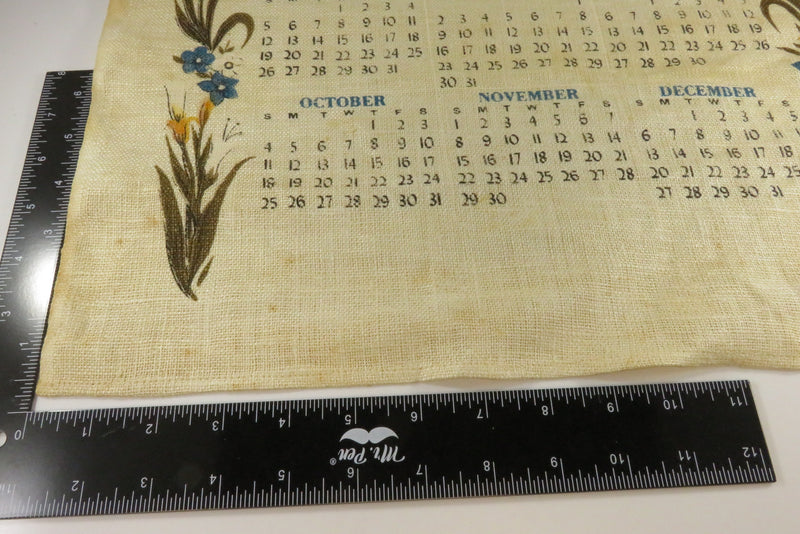 1970 Hanging Linen Wall Calendar Make Me An Instrument Prayer