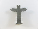 Vintage Pewter Totem Pole Figurine 2.5” Northwest Coast Style Collectible Sculpture