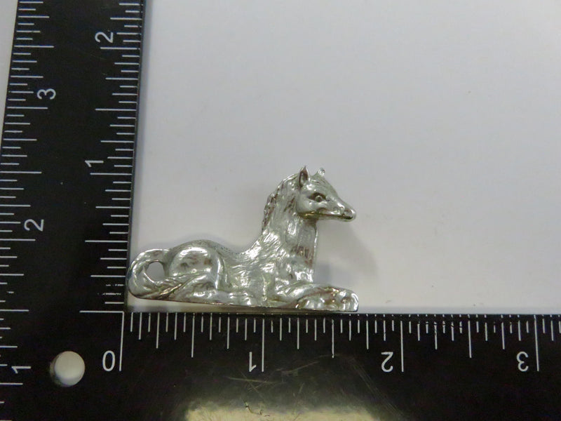 Vintage Pewter Foal Figurine Miniature Collectible Metal Sculpture