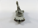 Girl Golfer Pewter Figurine On Wheeled Base By Forte Vintage Collectible Metal
